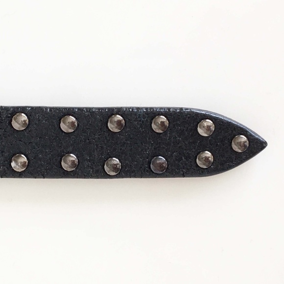 BURBERRY Metallic Studded Skinny Leather Belt - Picture 3 of 11